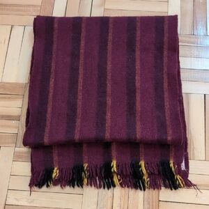 Gibson & Lumgair LTD 80's vintage scarf, stripe print 100% wool